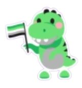 Aromantic T-Rex Sticker