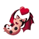 Bat Dragon Cuddle Animated Sticker
