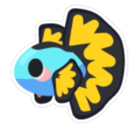 Blue Betta Fish Sticker
