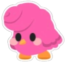 Candyfloss Chick Sticker