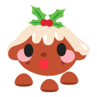 Christmas Pudding Pup Sticker
