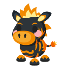 Flaming Zebra Sticker