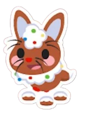 Gingerbread Hare Sticker