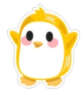 Gold Penguin Sticker