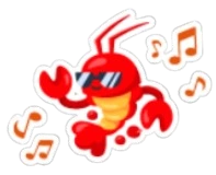 Groovy Lobster Sticker