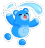 Juggling Water Moon Bear Sticker