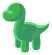 Long Neck Throw Toy Sticker