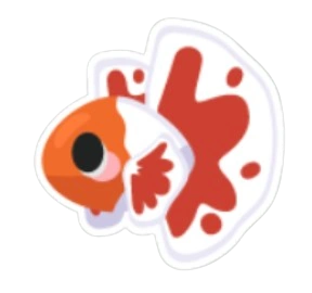 Orange Betta Fish Sticker