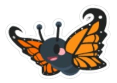 Orange Butterfly Sticker