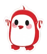 Peppermint Penguin Sticker