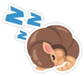Sleepy Armadillo Sticker