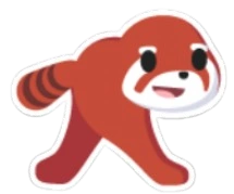 Squished Red Pandorama Sticker