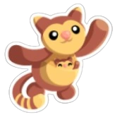 Tree Kangaroo Family Sticker