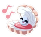 Very Happy Clam Sticker