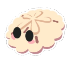 White Sand Dollar Sticker