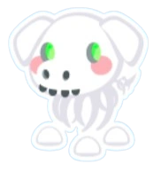 White Skeleton Dog Sticker