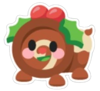 Yule Log Dog Sticker
