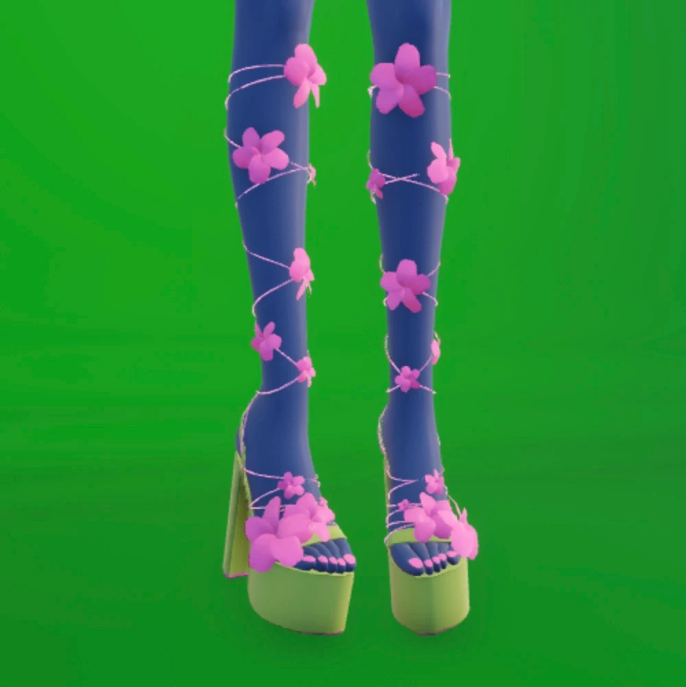 Floral Platform Heels