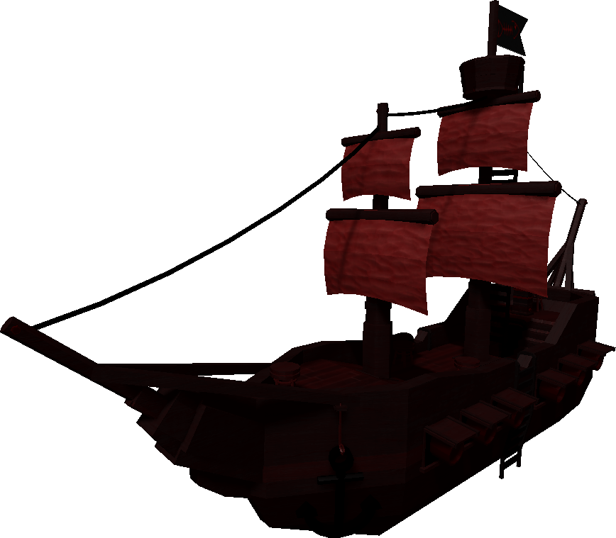 Scarlet Pirate Ship