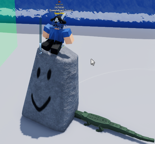 silly stone guy