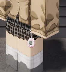 Pink Tomodachi-Style Keychain