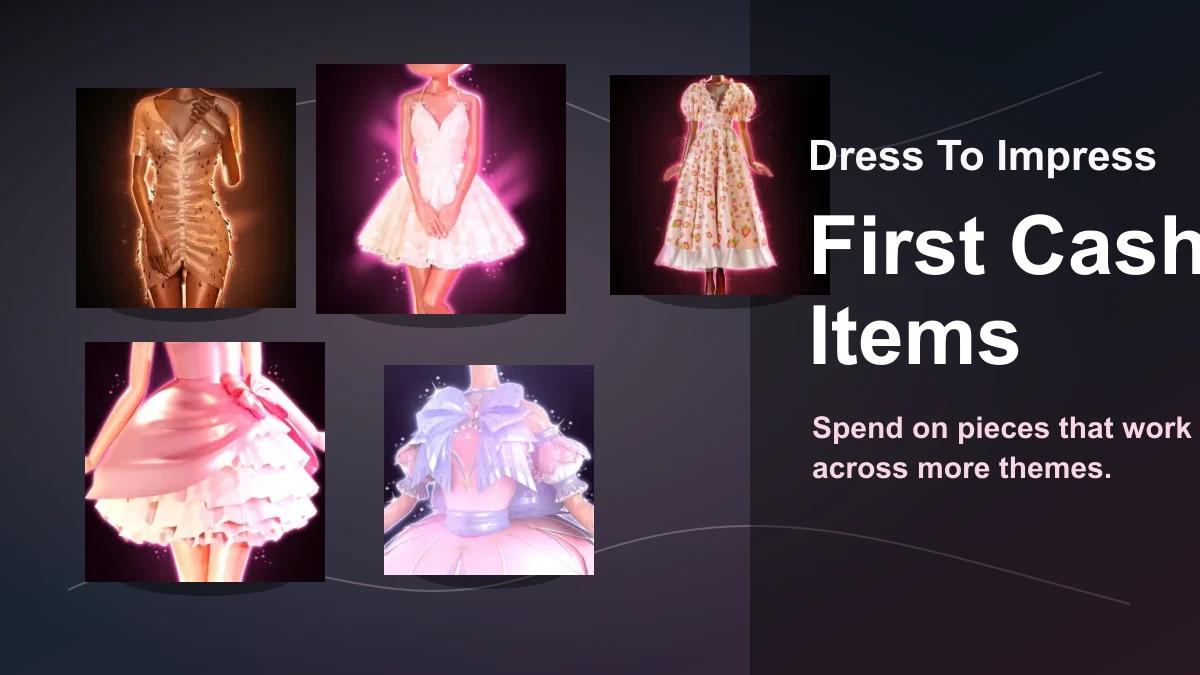 Best First Cash Items to Buy in Dress To Impress