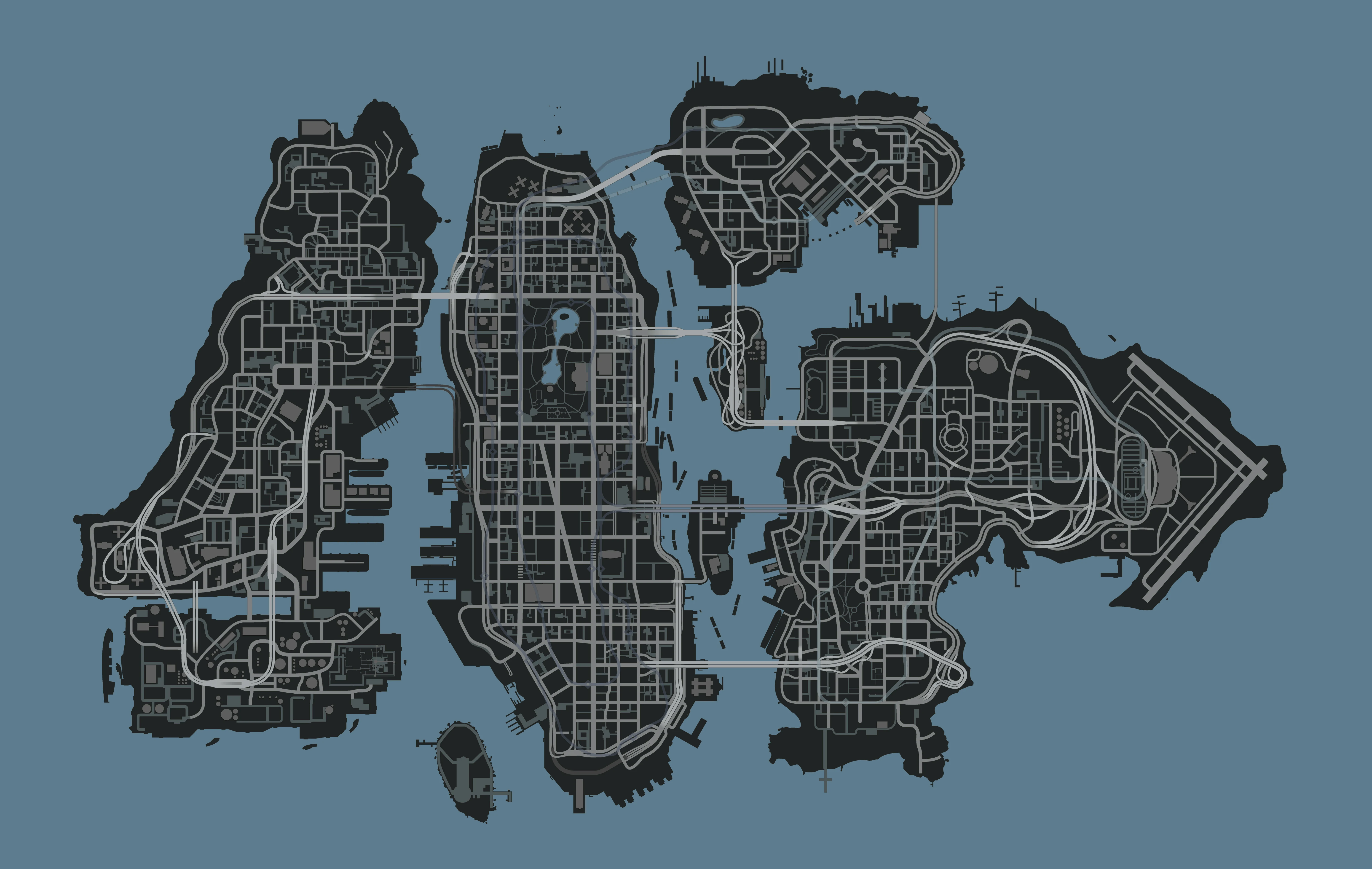 GTA IV and Episodes from Liberty City map